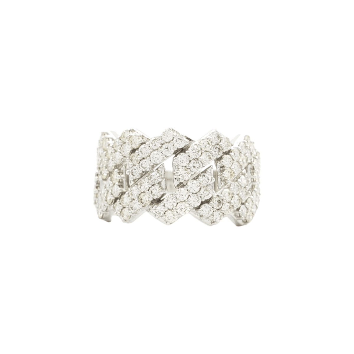 14k Cuban Diamond Ring With 2.53 Carats Of Diamonds #16677