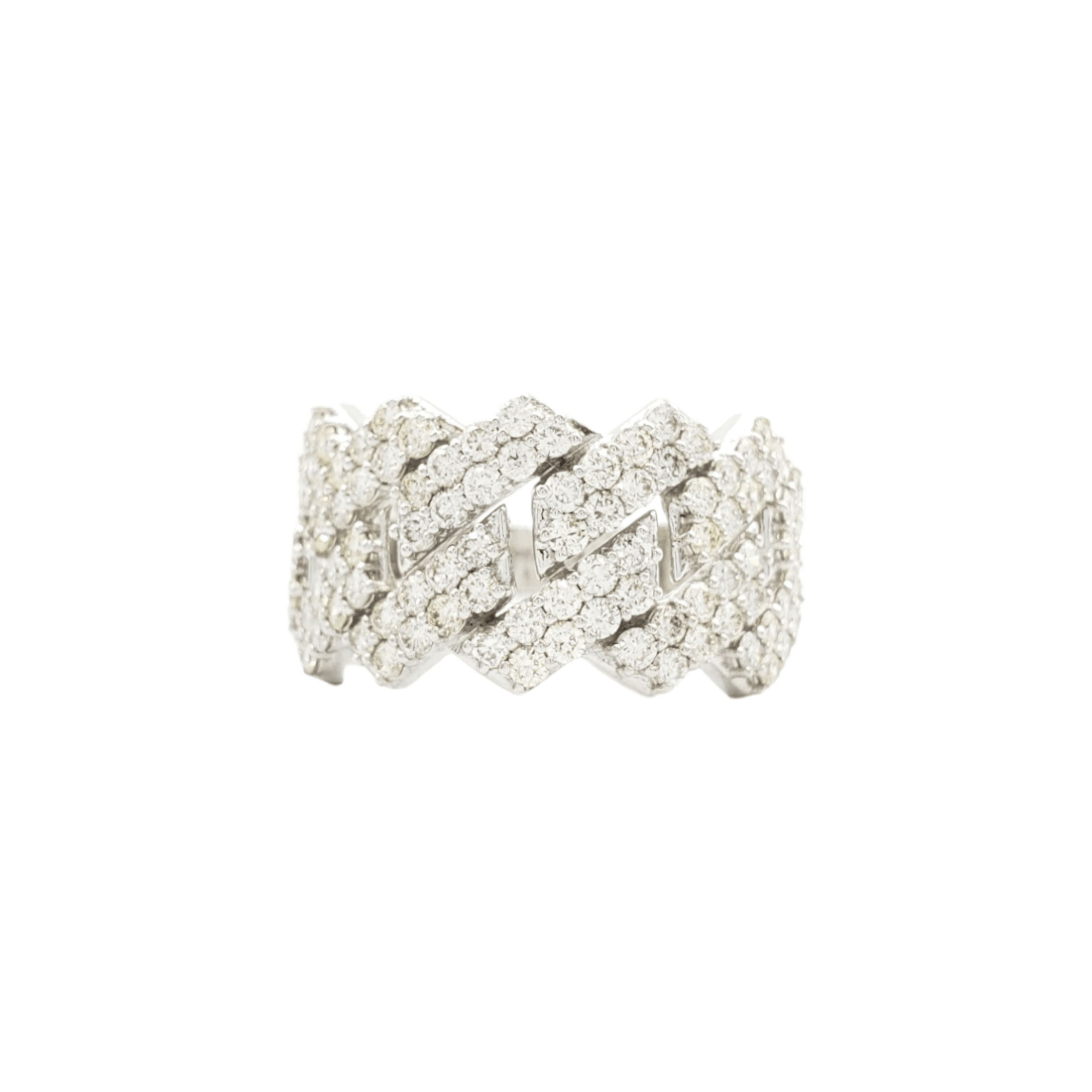 14k Cuban Diamond Ring With 2.53 Carats Of Diamonds #16677