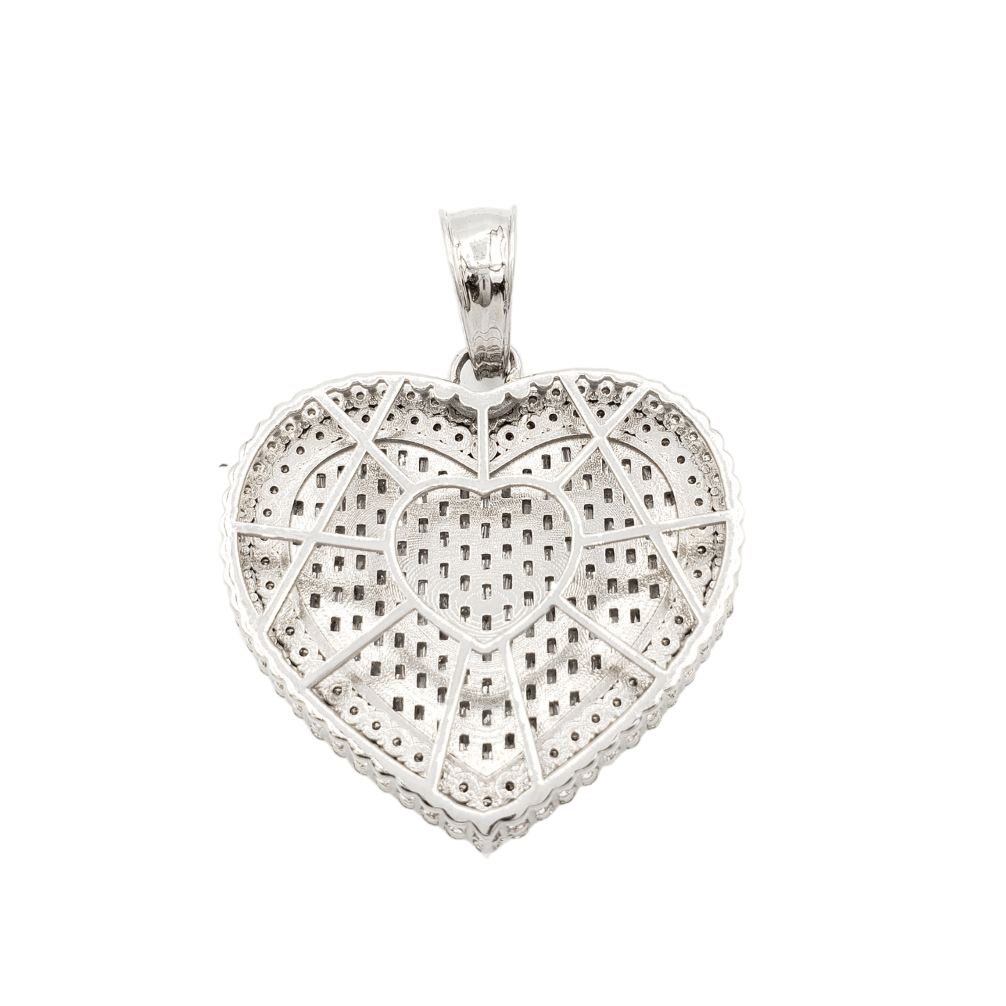 14k Baguette Diamond Heart With 4.23 Carats Of Diamonds #21959