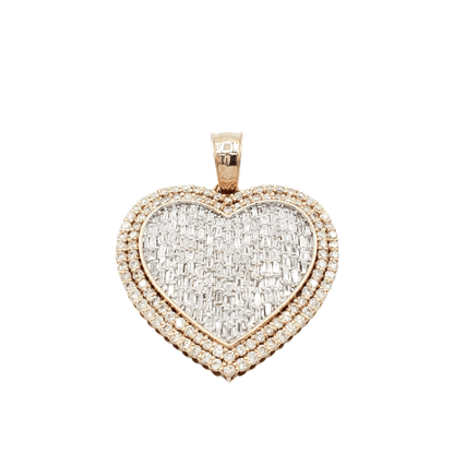 14k Baguette Diamond Heart With 4.23 Carats Of Diamonds #21959