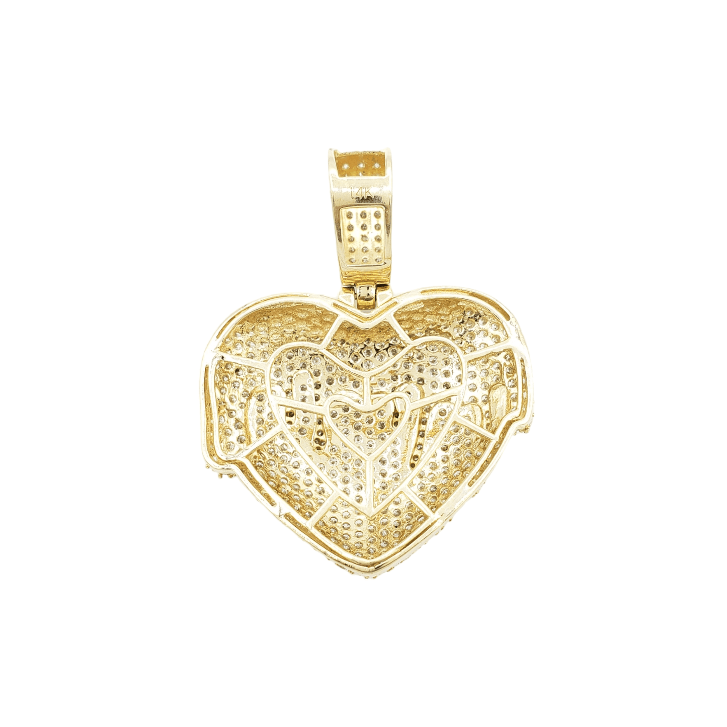 14k Diamond Drip Heart With 4.69 Carats Of Diamonds #15714