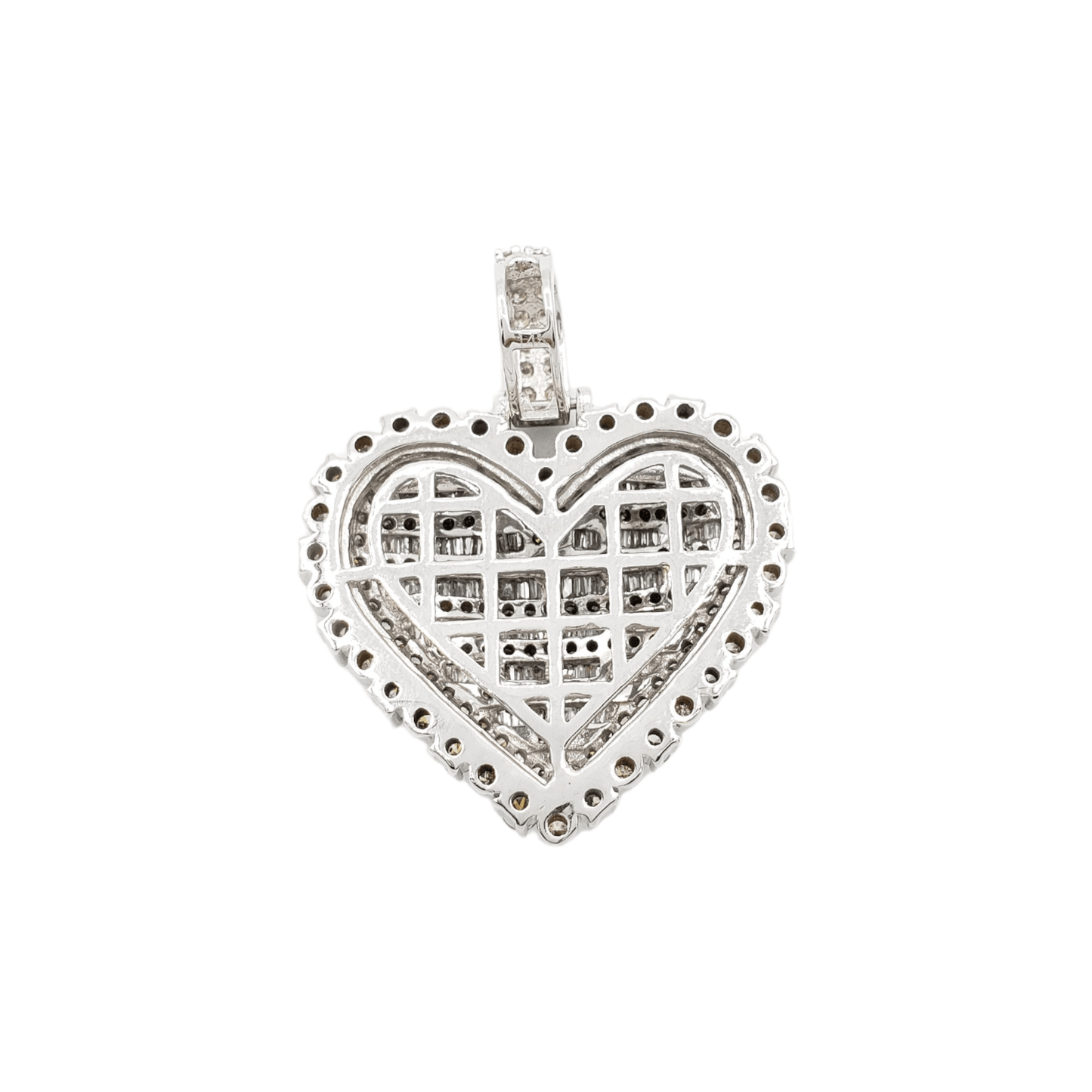 14k Baguette Diamond Heart With 2.63 Carats Of Diamonds #21707