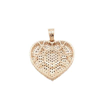 14k Baguette Diamond Heart With 4.23 Carats Of Diamonds #21959