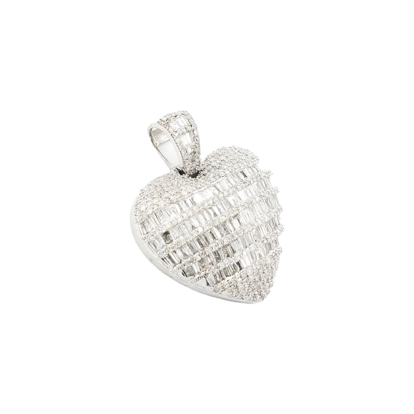 14k Baguette Diamond Heart With 2.51 Carats Of Diamonds #21701
