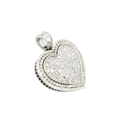 14k Baguette Diamond Heart With 4.23 Carats Of Diamonds #21959