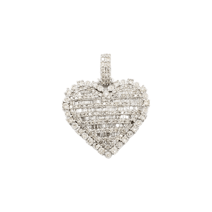 14k Baguette Diamond Heart With 2.63 Carats Of Diamonds #21707