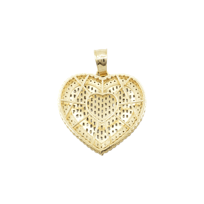 14k Baguette Diamond Heart With 4.23 Carats Of Diamonds #21959