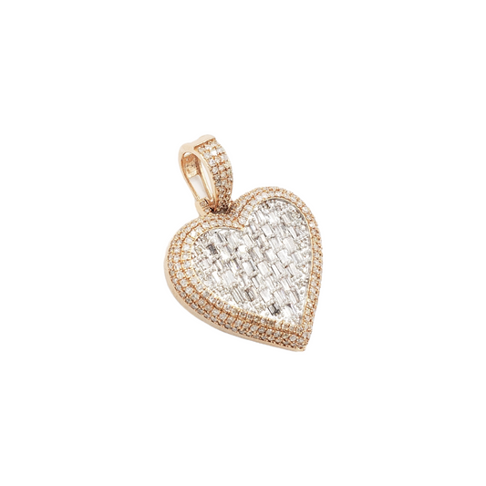 14k Baguette Diamond Heart With 2.23 Carats Of Diamonds #24037