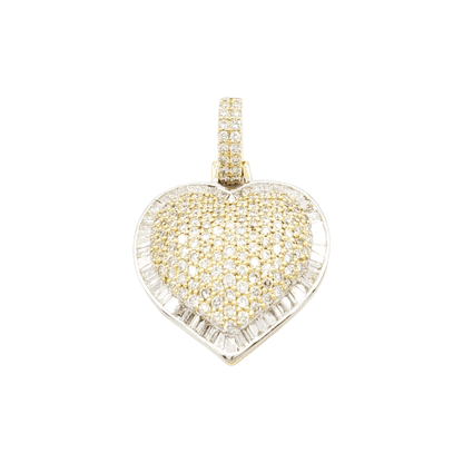 14k Baguette Diamond Heart With 2.87 Carats Of Diamonds #21962