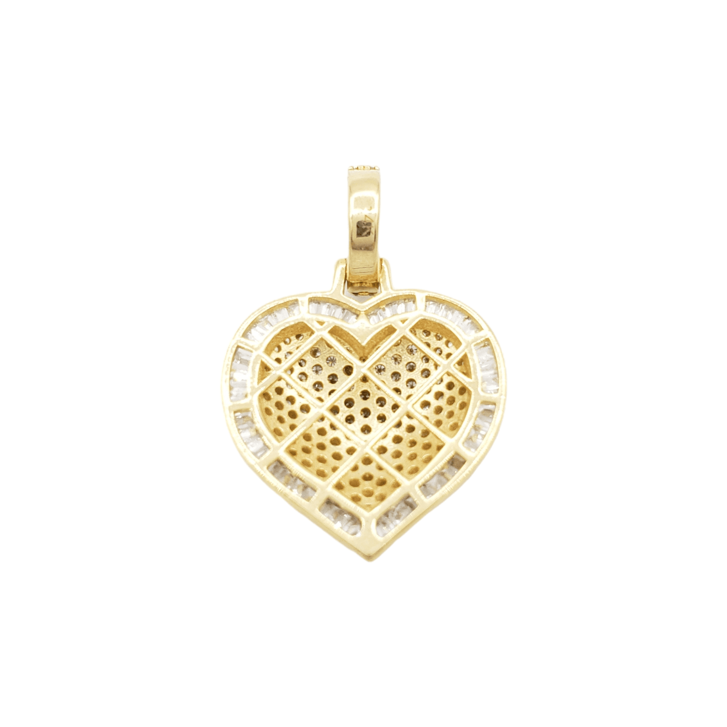 14k Baguette Diamond Heart With 2.87 Carats Of Diamonds #21962