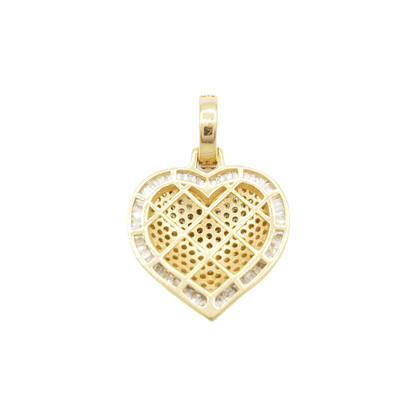 14k Baguette Diamond Heart With 2.87 Carats Of Diamonds #21962