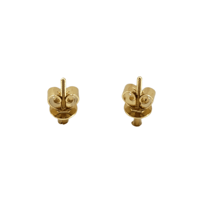 14k Gold Baguette Diamond Earrings #26559