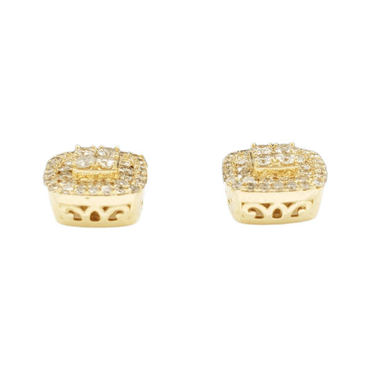 14k Gold Diamond Earrings #24013