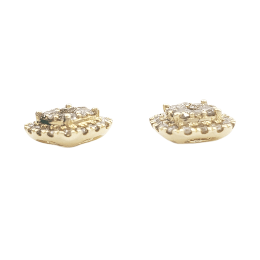 14k Gold Diamond Earrings #24606