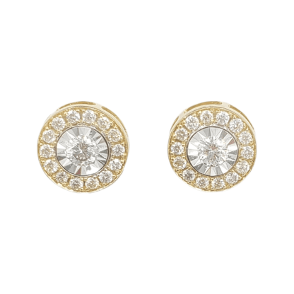 14k Gold Diamond Earrings #24939