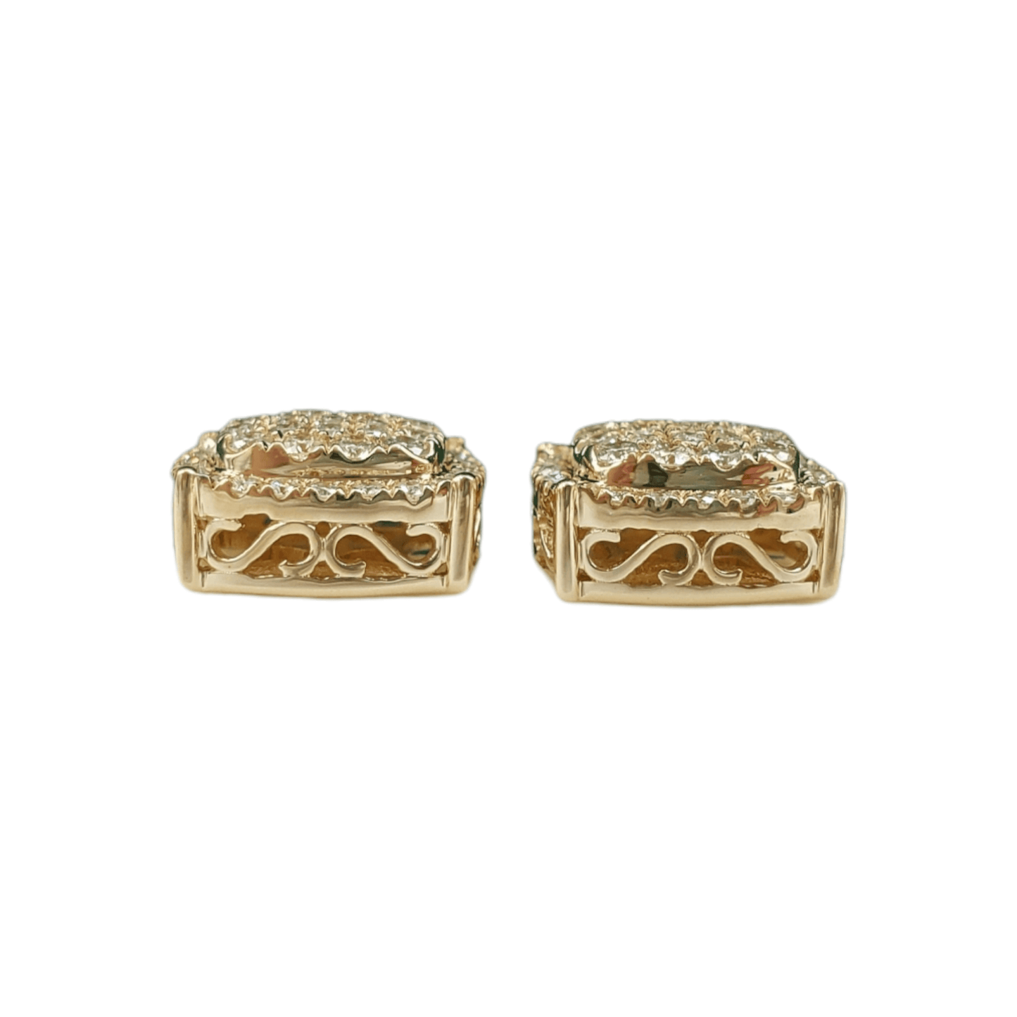 14k Gold Diamond Earrings #9666