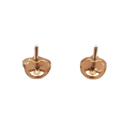 14k Gold Diamond Circle Earrings #25468