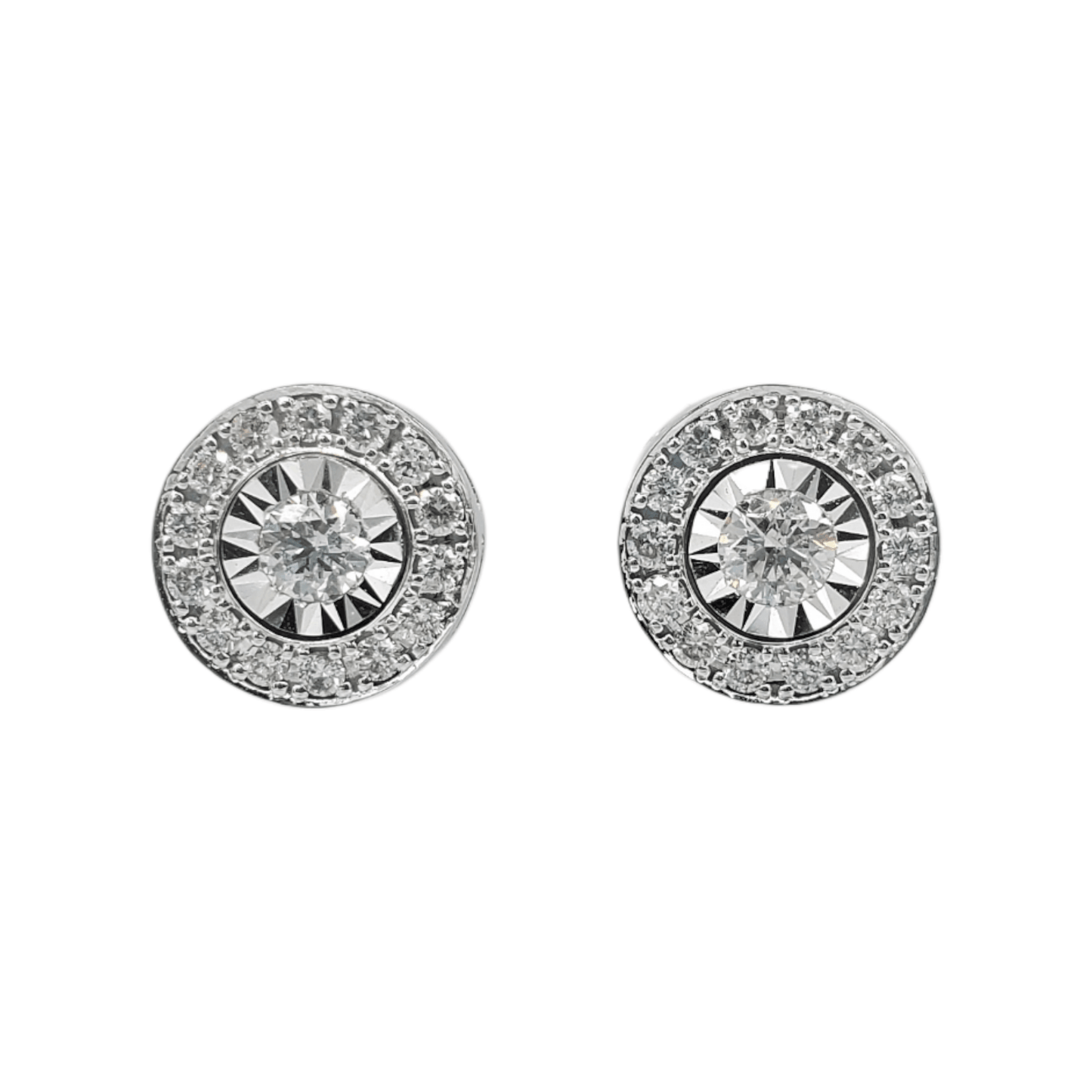 14k Gold Diamond Earrings #24939