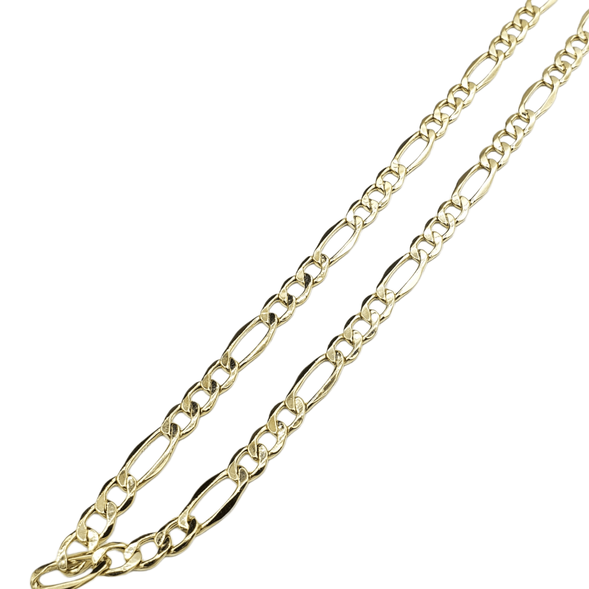 14K Gold- Hollow Figaro Chain Fantastic Jewelry NYC
