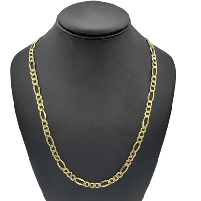 14K Gold- Hollow Figaro Chain Fantastic Jewelry NYC