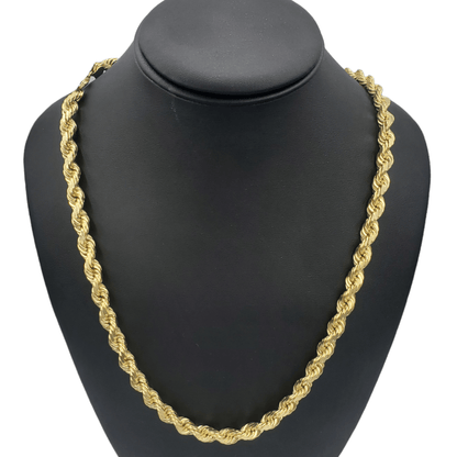 14K Gold- Solid Rope Chain (Yellow Gold) Fantastic Jewelry NYC