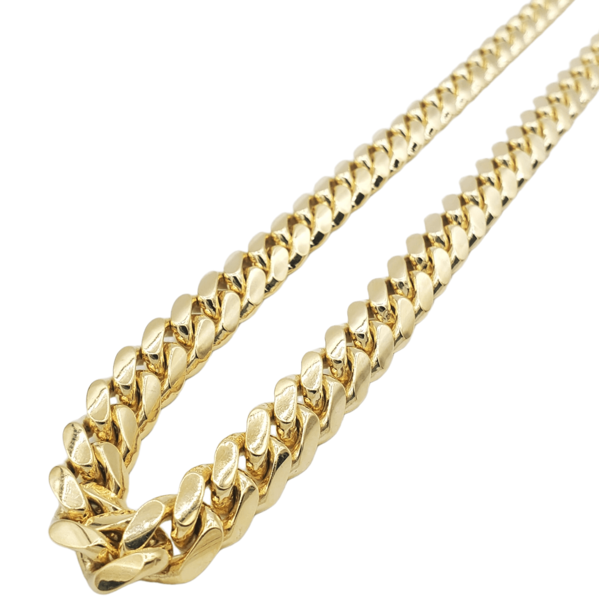 14K Gold- Solid Miami Cuban Chain (Yellow Gold) Fantastic Jewelry NYC