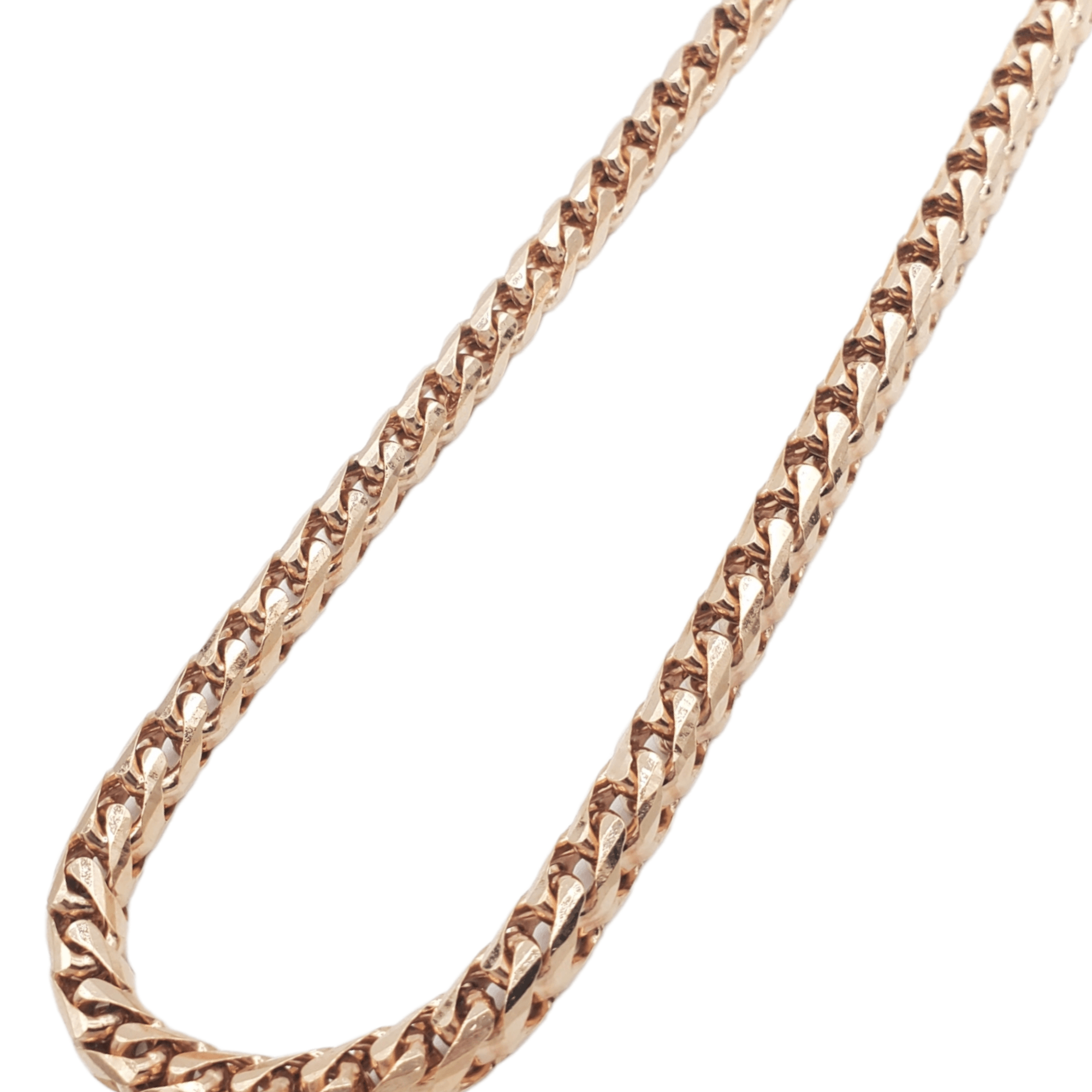 14K Gold- Solid Franco Chain (Rose Gold) Fantastic Jewelry NYC
