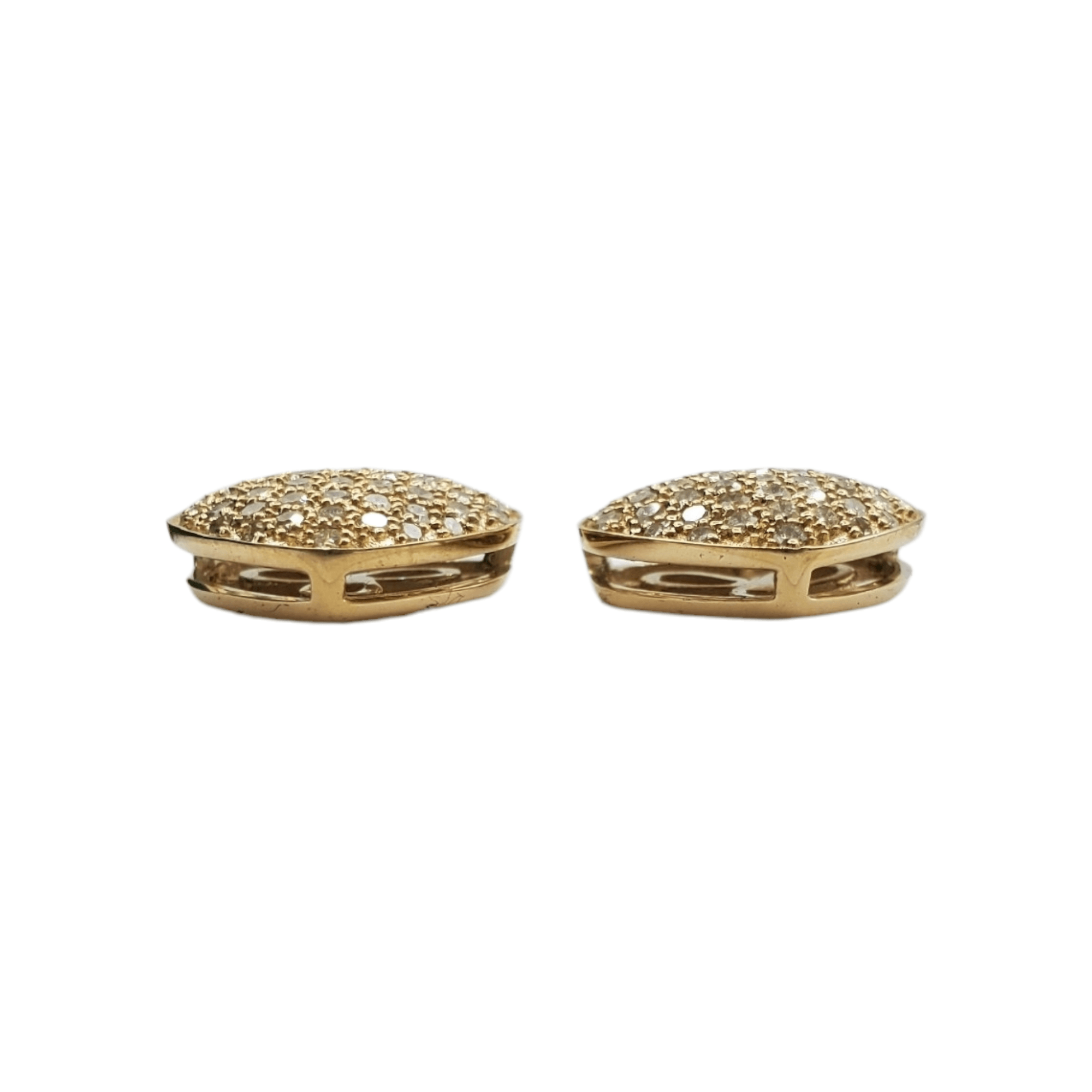 10k Gold Diamond Heart Earrings #14303