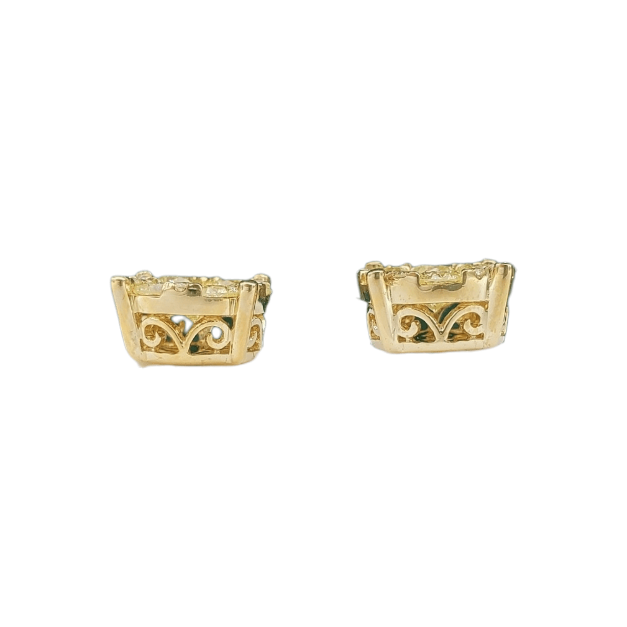 10k Gold Diamond Earrings #14821