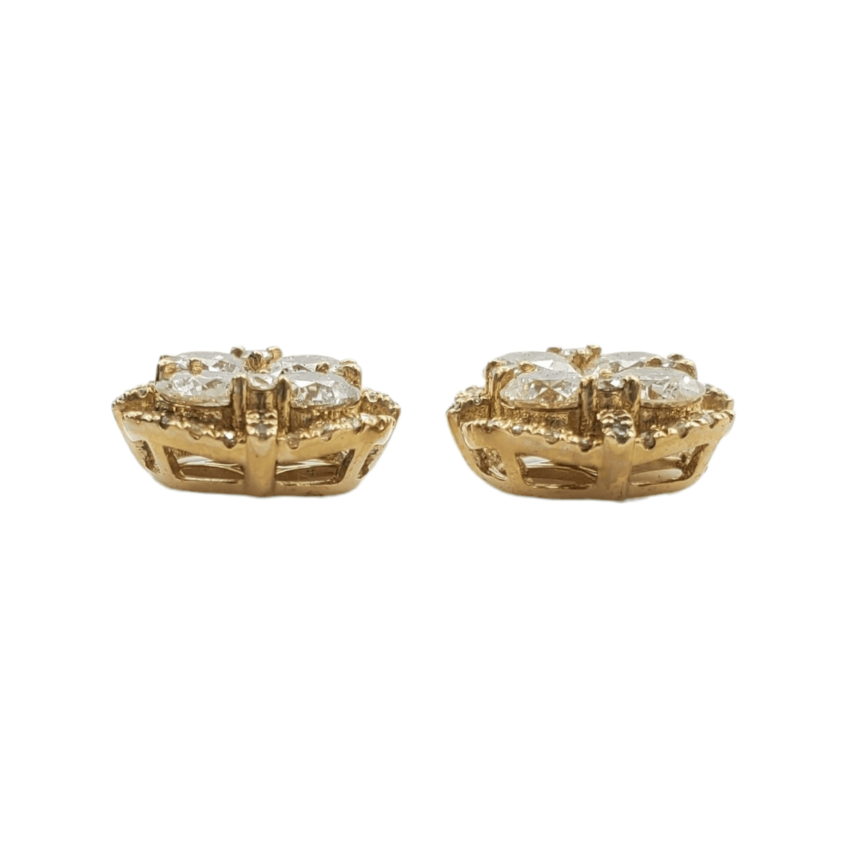 10k Gold Diamond Earrings #13014