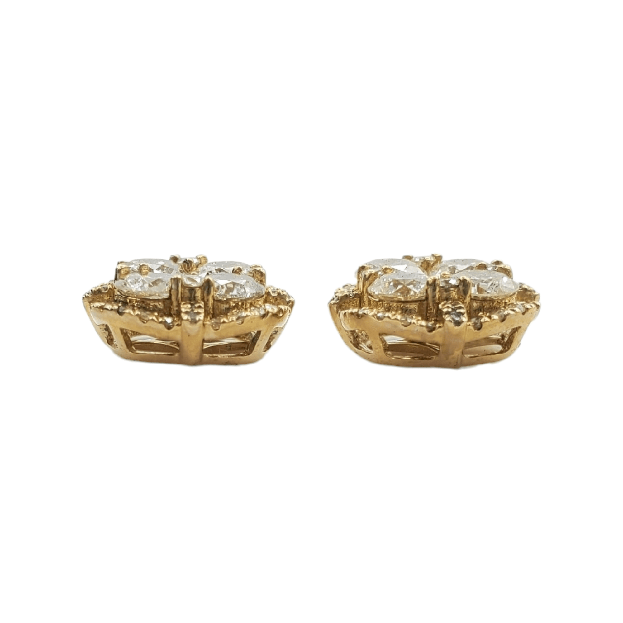 10k Gold Diamond Earrings #13014