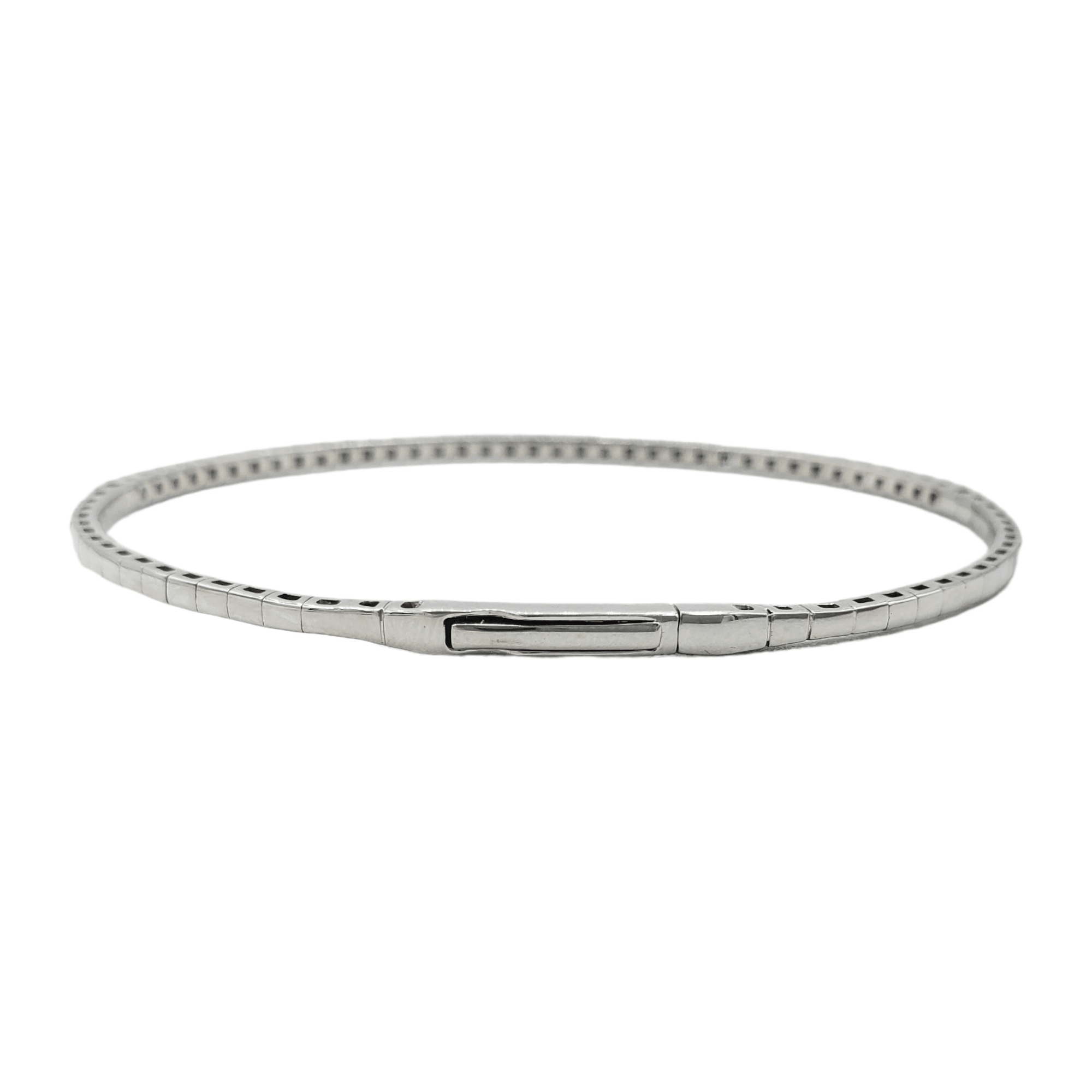 14k Diamond Tennis Flexi Bangle Bracelet #25542
