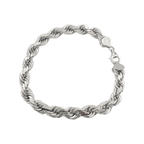 10K White Gold- Solid Rope Bracelets