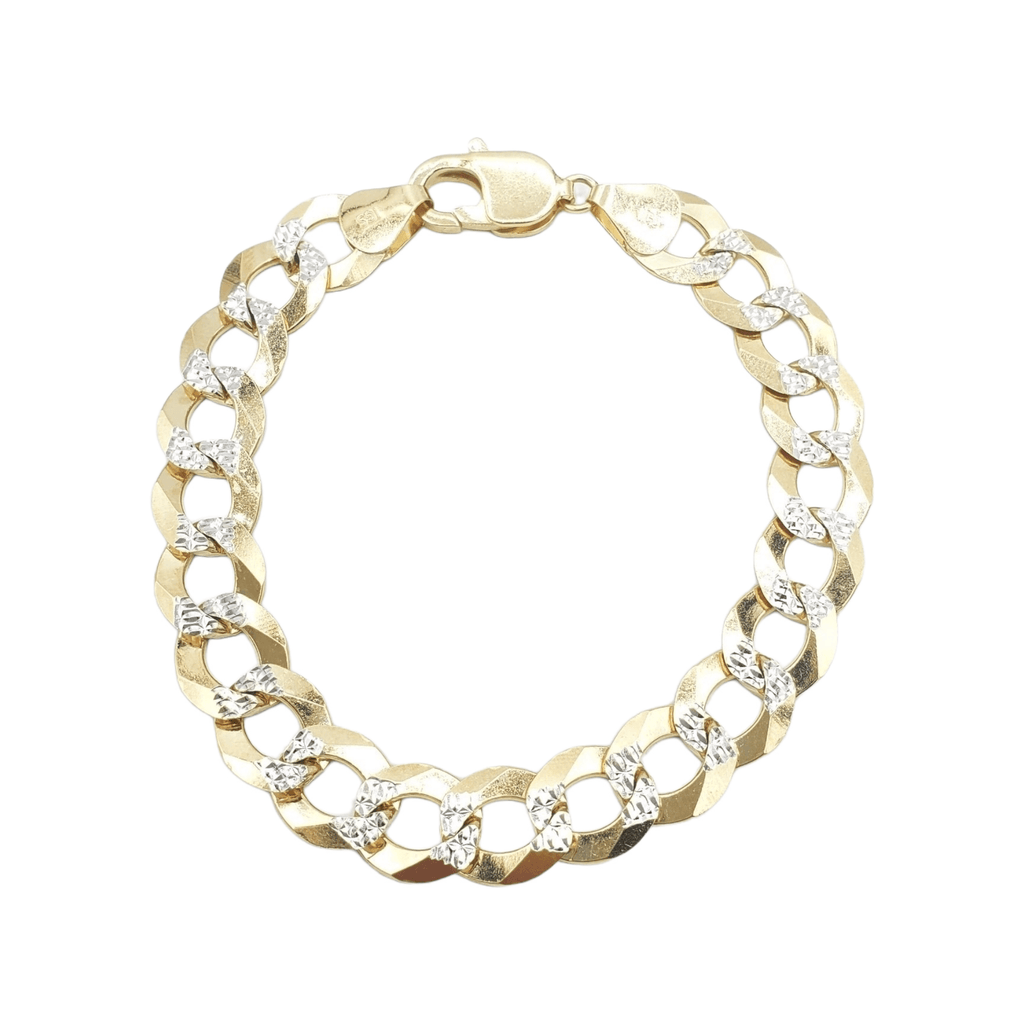 10K Yellow Gold- Solid Pave Curb Cuban 