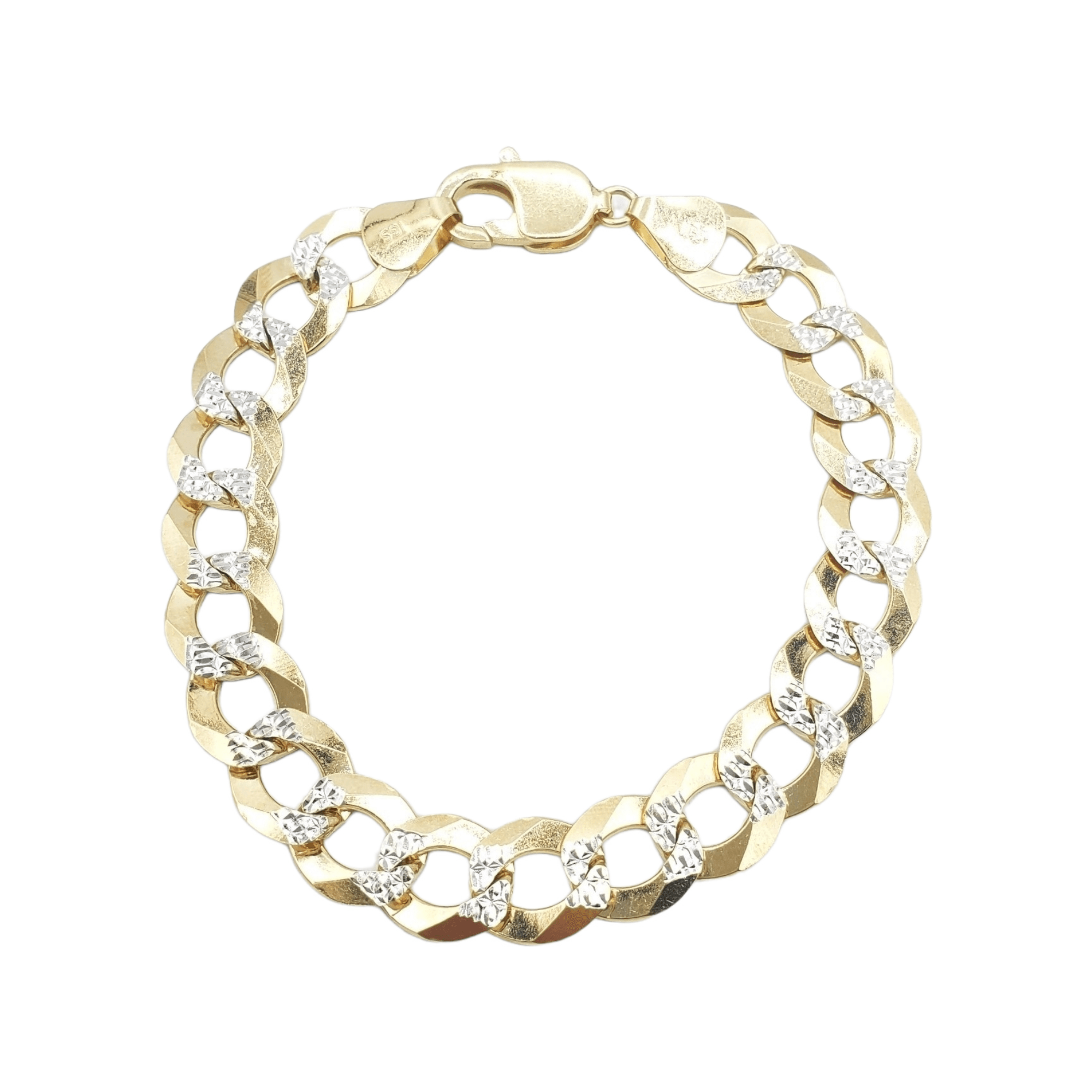 10K Yellow Gold- Solid Pave Curb Cuban 