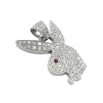 14k Diamond Rabbit Pendant With 1.89 Carats Of Diamonds #23518