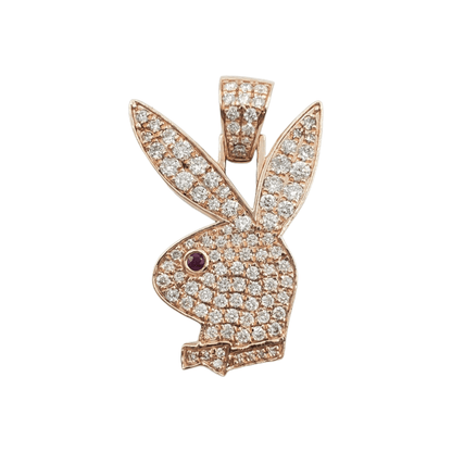 14k Diamond Rabbit Pendant With 1.89 Carats Of Diamonds #23518