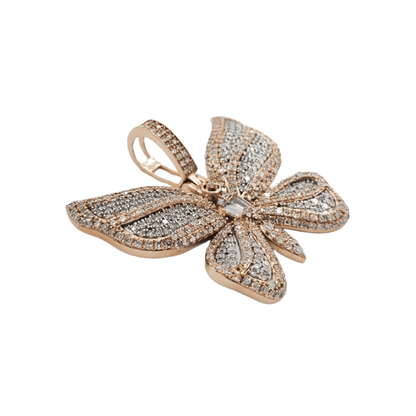 14k Baguette Diamond Butterfly With 2.56 Carats Of Diamonds #24069