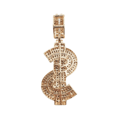 14k Diamond Money Sign ($) With 3.73 Carats Of Diamonds #25145