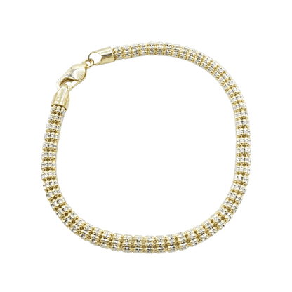 14K Yellow Gold- Ice Bracelet