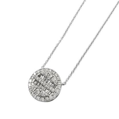 14k Baguette Diamond Circle  #26539