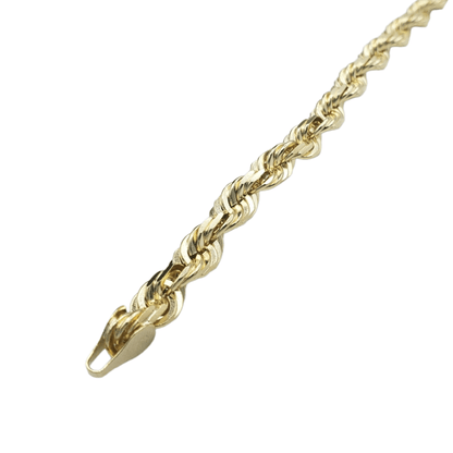 14K Yellow Gold- Solid Rope Bracelet