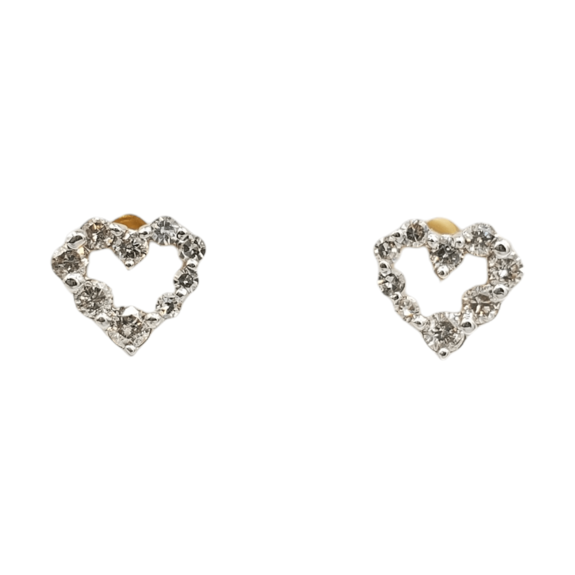 14k Gold Diamond Heart Earrings #25831 Fantastic Jewelry NYC