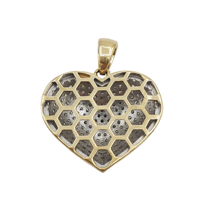 10k Gold Diamond Heart Pendant #19458