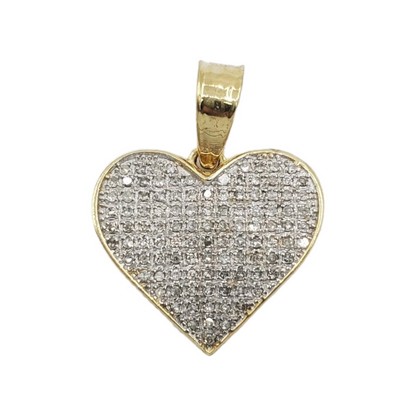 10k Gold Diamond Heart Pendant #21136