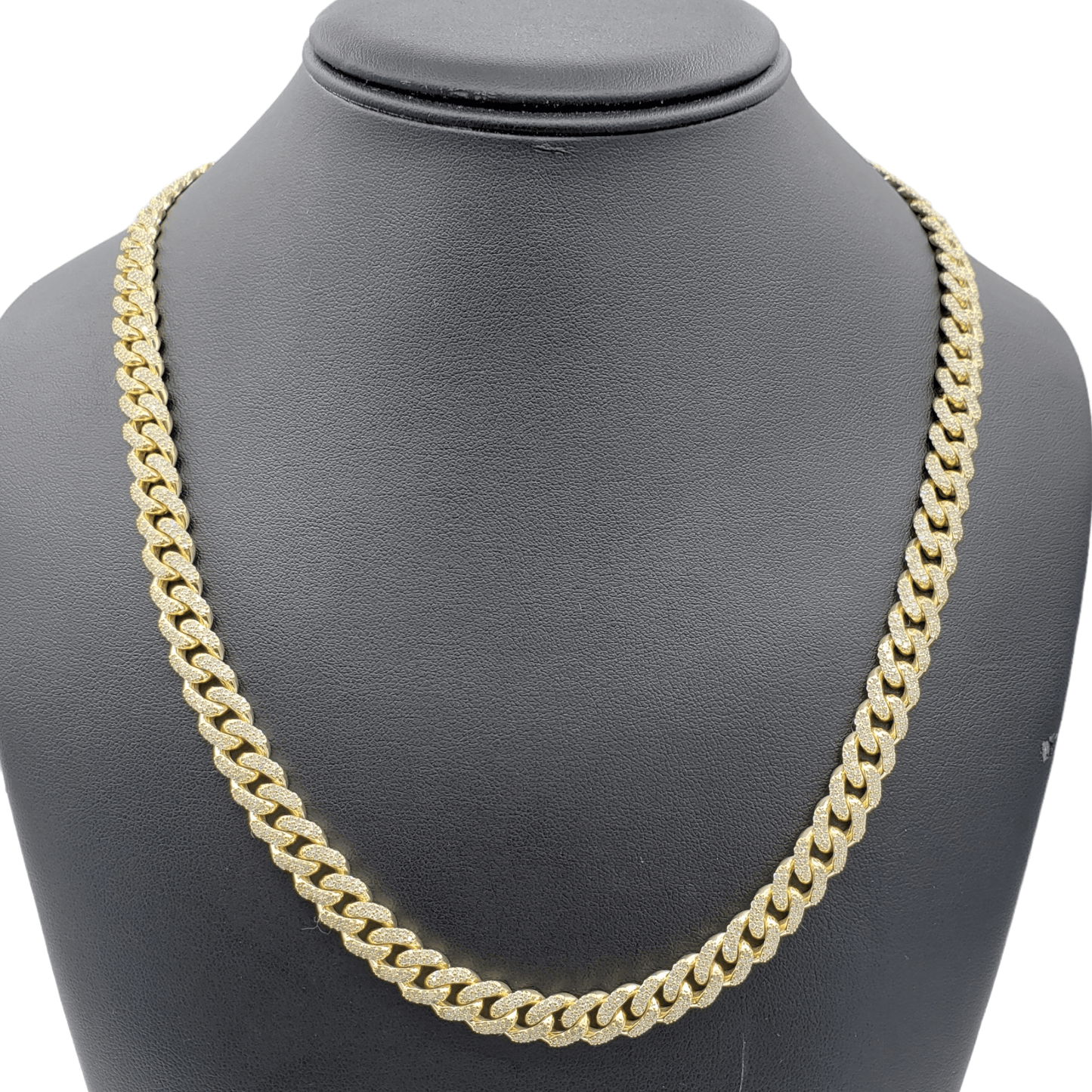 10K Gold- Iced Out Diamond Miami Cuban Chains (9mm)