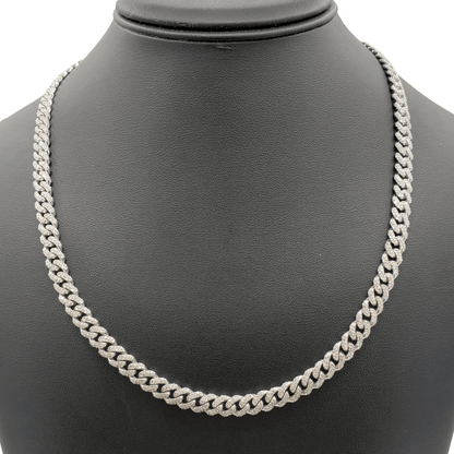 10K Gold- Iced Out Diamond Miami Cuban Chains (7mm)