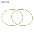 14K Gold Round Hoop Earrings