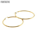 14K Gold Round Hoop Earrings