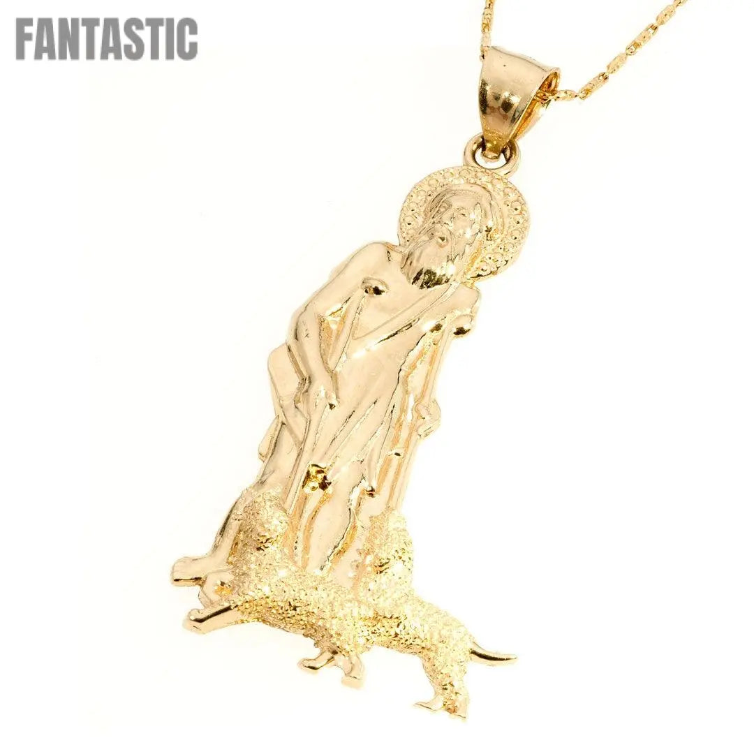 Saint Lazarus Pendant | 14K Gold - Fantastic Jewelry NYC